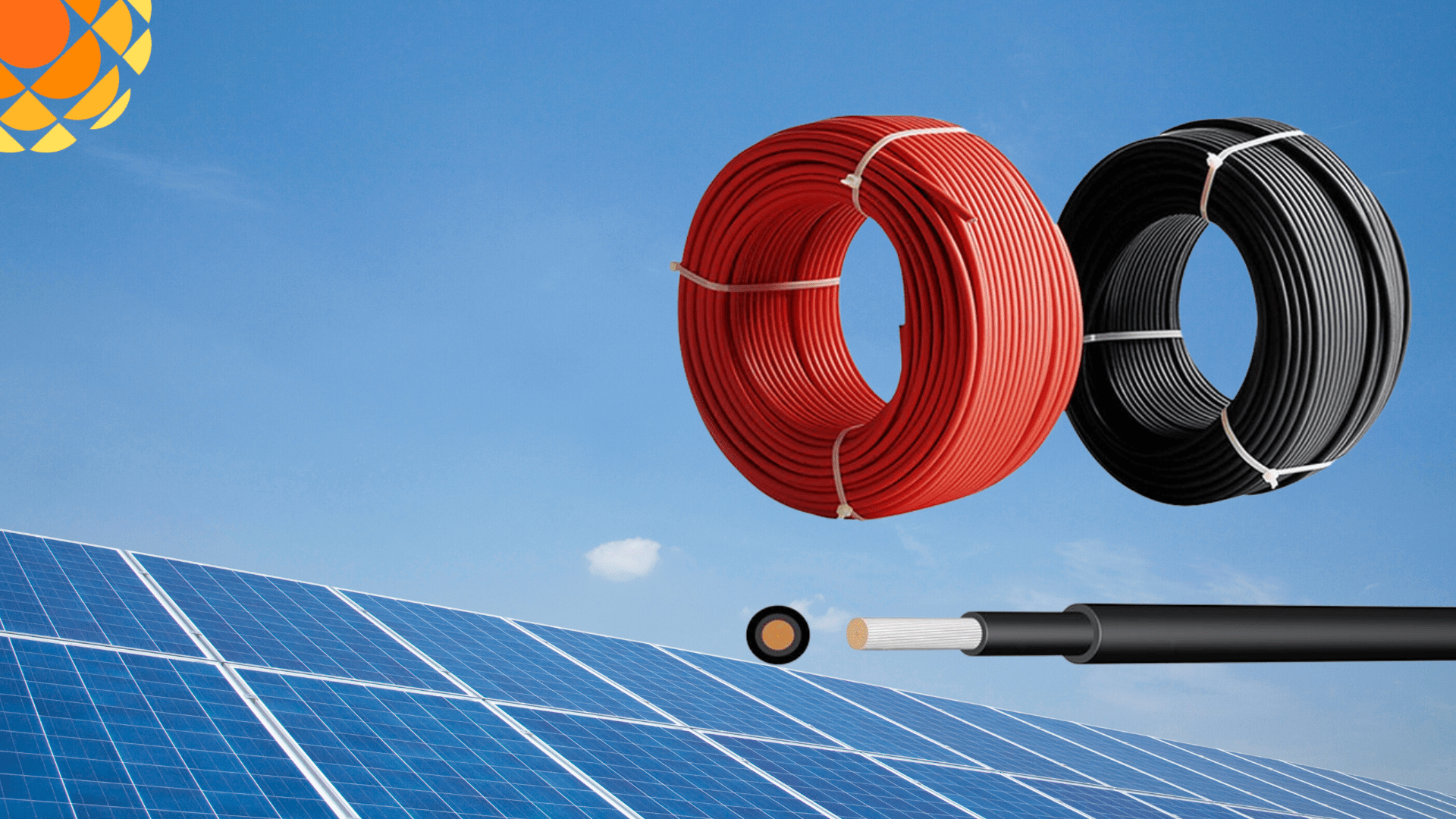 cable solar con panel solar